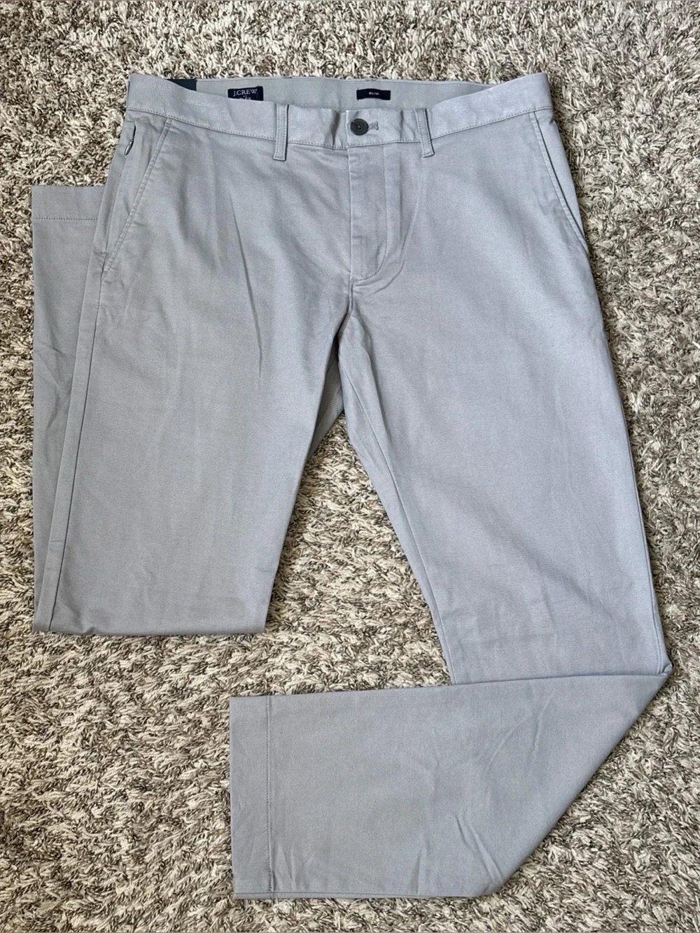 J. Crew Men’s Light Gray Slim Chino Pants